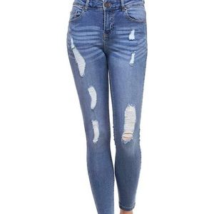 Blue Age Butlifting ripped distressed skinny jeans